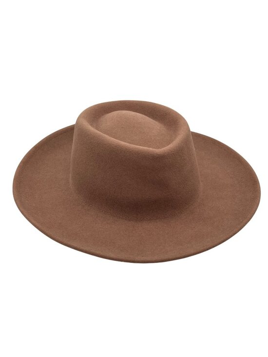 GIGI PIP Other - Gigi Pip Brown Australian Wool Wide Brim Womens Girls 53 Youth Hat S/M Adj Band